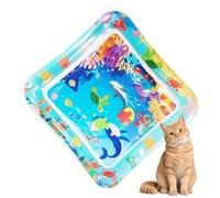 Alfombra de Agua para Gatos - Cojín Inflable Antirrayado y Refrescante,Alfombrilla Sensorial de Agua Engrosada,para Gatito Perro Pequeño Mediano Grande Interior Exterior Hogar Viaje