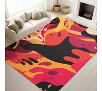 Alfombra de alta calidad 60 x 120 cm para dormitorio, moderna, abstracta, vibrante, dinámica, única, puntos, patrón geométrico, alfombra antideslizante, alfombra para pasillo