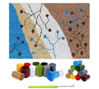 Alfombra de anudar para niños y adultos para anudar uno mismo, kit de alfombra de ganchos, juego de punto de cruz, juego de anudar, para niños y adultos (40 x 60 cm)