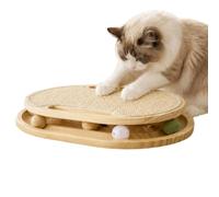 Alfombra de araña con bola de ejercicio para gatito de madera y sisal | Juguete interactivo para gatitos para padres de animales, entrenadores, apartamento oficina refugios sala de estar dormitorio