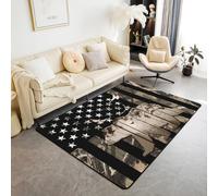 Alfombra De Área Bandera Americana 3D Impresión Mats De Puerta 60X90Cm Estera del Piso Antideslizante, Balcón Baño Entrada del Corredor Alfombra De Piso Suave Alfombra 140 X 200 Cm con /6078086755298