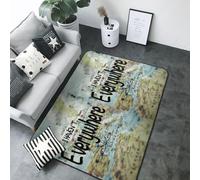 Alfombra de área con texto en inglés "I Haven't Been Everywhere" para decoración de sala de estar, antideslizante, lavable, 80 x 58 pulgadas, para decoración de dormitorio, sala de estar