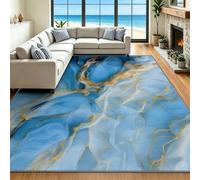 Alfombra de área de arte abstracto para sala de estar, 160 x 230 cm, suave, antideslizante, con textura de mármol líquido, resistente a las manchas, para dormitorio, pasillo, dormitorio, comedor