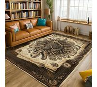 Alfombra de área de dinosaurio, huesos científicos vintage, fósiles otoñales, color marrón, antideslizante, rectangular, alfombras de suelo para sala de estar, dormitorio, debajo de la mesa