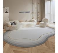 Alfombra de área de forma irregular, alfombra decorativa para sala de estar y dormitorio, decoración única para el hogar
