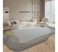 Alfombra de área de forma irregular, alfombra decorativa para sala de estar y dormitorio, decoración única para el hogar