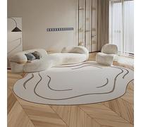 Alfombra de área de forma irregular, alfombra decorativa para sala de estar y dormitorio, decoración única para el hogar
