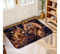 Alfombra de área de tren, patriótica vintage, banderas de águila, color rojo, de pelo bajo, esponja, suave, resistente a las manchas, lavandería, baño, puerta, entrada, decoración, 2 x 3 pies