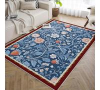 Alfombra de área Estilo campestre francés Fresa de Vid alfombras Antideslizantes para Lavar moqueta para Dormitorio de vivero salón bajo la Mesa 160x230cm