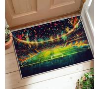 Alfombra de área para estadio, celebración, deportes, confeti, confeti, celebración, verde, antideslizante, para interiores, no se desprende, para baño, entrada, mesita de noche, puerta, decoración de