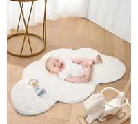 Alfombra de área para niños, con forma de nube, para gatear de bebé, cálida y suave, 100% algodón, de lujo, hecha a mano, para decoración de guardería, 9,5 cm, 25,5 pulgadas (nube)
