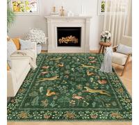 Alfombra de área para sala de estar 200 x 290 cm alfombras grandes para dormitorio, habitación de los niños, guardería, comedor, alfombrilla antideslizante cocina oficina lavable a máquina floral