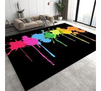 Alfombra De Área Rug Mat 3D Arte Abstracto Colorido Alfombra Sala De Estar Niño Niña Dormitorio Oficina Alfombra Antideslizante Alfombra De Baño 90 X 150 Cm /7426919455752