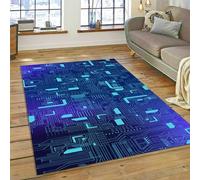 Alfombra De Área Rug Mat 3D Placa De Circuito De Chip De Ciencia Ficción Alfombra Sala De Estar Niño Niña Dormitorio Oficina Alfombra Antideslizante Alfombra De Baño 90 X 150 Cm -6905184094408