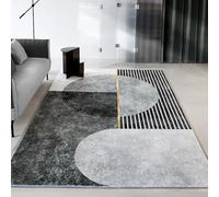 Alfombra de área sala de estar 110 x 150 cm alfombras alfombra suave lavable a máquina alfombras antideslizantes para dormitorio comedor cocina alfombra interior alfombra de piso gris moderno