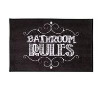 Alfombra de ba o Chalk it Up de Avanti Linens, 50 x 76 cm, color negro y blanco