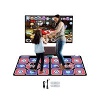 Alfombra de baile 2 en 1 para TV y PC, alfombra bailes electrónica con 2 mandos de juego, alfombra de baile LED con luz/100 canciones/3 modos de maquina recreativa arcade,arcade1up, play hit, yoga
