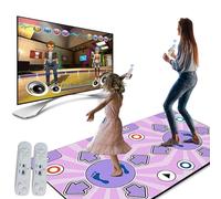 Alfombra de baile doble para niños, alfombra de baile electrónica luminosa con 100 músicas+65 juegos, con controlador inalámbrico, antideslizante, regalo de cumpleaños para niños niñas de 3 4 5 6 7 8+