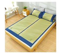 Alfombra de bambú para dormir de verano, natural, plegable, 1,35 x 1,95 m, refrescante para climas cálidos, respetuosa con el medio ambiente