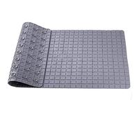 Alfombra de Bañera Antideslizante Alfombrilla de Baño, Alfombrillas para Ducha de Goma con Ventosas para Cocina Niños Ancianos, Resistentes al Moho, Larga 70 x 40cm, Gris
