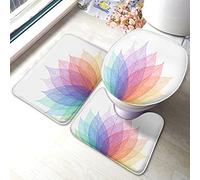 Alfombra De Baño 3 Piezas Abstract Colorful Beautiful Spring Alfombra Ducha Antideslizante Alfombrilla Absorbente Juego De 3 Alfombras para Entrada Dormitorio Salón