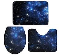 Alfombra De Baño 3 Piezas Constellation Mysterious Universe Print Juego de 3 alfombras Lavable Alfombra Ducha Antideslizante Alfombrilla para Cocina Piso Dormitorio