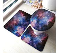 Alfombra De Baño 3 Piezas Galaxy Planets Stars and Galaxies In Outer Space Showing The Beauty of Space Exploration Juego De 3 Alfombras Alfombra Ducha Absorbente Alfombrilla para Cocina