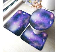 Alfombra De Baño 3 Piezas Galaxy Planets Stars and Galaxies Outer Space Showing The Beauty of Space Exploration Alfombra Ducha Alfombrilla Absorbente Juego De 3 Alfombras para Cocina