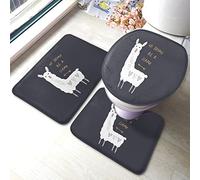 Alfombra De Baño 3 Piezas No Drama Be A Llama Cartoon Funny Art Cute Juego De 3 Alfombras Antideslizante Alfombrilla Absorbente Alfombra Ducha para Cocina Dormitorio Entrada