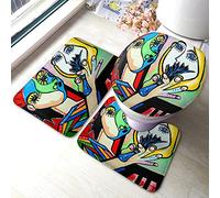 Alfombra De Baño 3 Piezas Picasso Painting Abstract Nora Beautiful Woman Colorful Bright Juego De 3 Alfombras Antideslizante Alfombrilla Transpirable Alfombra Ducha para Entrada Cocina
