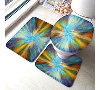 Alfombra De Baño 3 Piezas Watercolor Colorful Splash Bright Cool Pastel Art Designs Alfombra Ducha Absorbente Alfombrilla Antideslizante Juego De 3 Alfombras para Salón Entrada Dormitorio