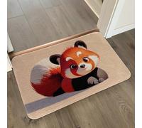 Alfombra De Baño 50X80Cm Animales Naranja Y Negra Alfombras Baño Antideslizante,Microfibra Absorbente Alfombrilla,Lavable A Máquina,Suave Y Acogedora,para Dormitorio Sala Estar