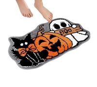 Alfombra de baño - alfombra de baño | Estera de bin de Halloween | Tpis de inodoro de Halloween | de ducha absorbente no locura | Almohadilla de taps súper absorbente de 35x23 pulgadas