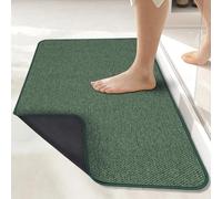 Alfombra de baño, alfombras de baño ultra finas, alfombras de baño de goma, alfombras de baño antideslizantes, secado rápido, lavable a máquina, pelo bajo, absorbente, ducha exterior, fregadero