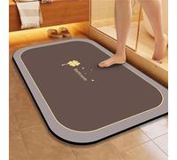 Alfombra de Baño Alfombrilla Baño Antideslizante 50x80cm, Alfombras de Baño SúPer Absorbente Antideslizantes Alfombra de Ducha, Alfombrilla de Baño Lavable, BañEra, Ducha, Cocina, Marrón