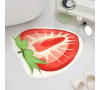 Alfombra de baño, alfombrilla de suelo de PVC, felpudo, alfombra de baño de frutas, antideslizante, lavable, absorbente, felpudo, forma de fruta, alfombra de baño, alfombra supersuave para la