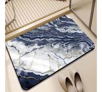 Alfombra de Baño Antideslizante, 150x220cm Alfombrilla Diatomita Baño Súper Absorbente, Alfombrilla Ducha Lavable Stone Bath Mat, Alfombra Piedras para Ducha, Cocina, Bañera y Baños, WC Blue 6-143