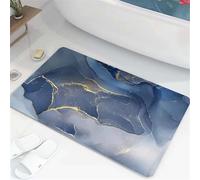 Alfombra de Baño Antideslizante, 160x230cm Alfombrilla Diatomita Baño Súper Absorbente, Alfombrilla Ducha Lavable Stone Bath Mat, Alfombra Piedras para Ducha, Cocina, Bañera y Baños, WC Blue 6-185