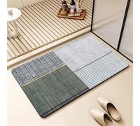 Alfombra de Baño Antideslizante, 60x90cm Alfombrilla Diatomita Baño Súper Absorbente, Alfombrilla Ducha Lavable Stone Bath Mat, Alfombra Piedras para Ducha, Cocina, Bañera y Baños, WC Art 6-321