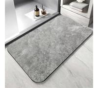 Alfombra de Baño Antideslizante, 70x140cm Alfombrilla Diatomita Baño Súper Absorbente, Alfombrilla Ducha Lavable Stone Bath Mat, Alfombra Piedras para Ducha, Cocina, Bañera y Baños, WC Classical 6-199