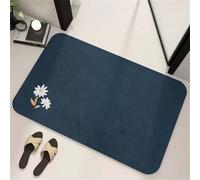 Alfombra de Baño Antideslizante, 80x150cm Alfombrilla Diatomita Baño Súper Absorbente, Alfombrilla Ducha Lavable Stone Bath Mat, Alfombra Piedras para Ducha, Cocina, Bañera y Baños, WC Blue 6-261