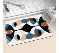 Alfombra de Baño Antideslizante Absorbente Arts 120x170cm Alfombrilla Ducha Suave y Suelo de Secado Rápido, Piedra Diatomita Alfombra Baño, Bath Mat para Puerta Cocina Recibidor y Lavandería 16-662
