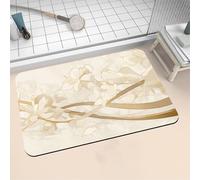 Alfombra de Baño Antideslizante Absorbente Arts 80x120cm Alfombrilla Ducha Suave y Suelo de Secado Rápido, Piedra Diatomita Alfombra Baño, Bath Mat para Puerta Cocina Recibidor y Lavandería 16-910