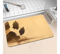 Alfombra de Baño Antideslizante Absorbente Beige 160x230cm Alfombrilla Ducha Suave y Suelo de Secado Rápido, Piedra Diatomita Alfombra Baño, Bath Mat para Puerta Cocina Recibidor y Lavandería 16-586