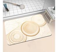 Alfombra de Baño Antideslizante Absorbente Beige 90x120cm Alfombrilla Ducha Suave y Suelo de Secado Rápido, Piedra Diatomita Alfombra Baño, Bath Mat para Puerta Cocina Recibidor y Lavandería 16-558