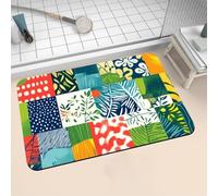 Alfombra de Baño Antideslizante Absorbente Colourful 40x60cm Alfombrilla Ducha Suave y Suelo de Secado Rápido, Piedra Diatomita Alfombra Baño, Bath Mat para Puerta Cocina Recibidor y Lavandería 16-916