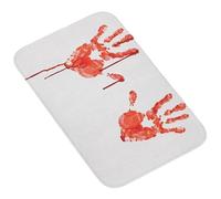 Alfombra de baño antideslizante absorbente con huellas de manos sangrientas, alfombra de baño de Halloween aterradora para, 23, 6x15, 8 en manchas de sangre, alfombras lavables espeluznantes para