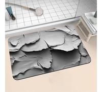 Alfombra de Baño Antideslizante Absorbente Grey 80x150cm Alfombrilla Ducha Suave y Suelo de Secado Rápido, Piedra Diatomita Alfombra Baño, Bath Mat para Puerta Cocina Recibidor y Lavandería 16-284