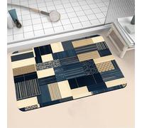 Alfombra de Baño Antideslizante Absorbente Modern 90x120cm Alfombrilla Ducha Suave y Suelo de Secado Rápido, Piedra Diatomita Alfombra Baño, Bath Mat para Puerta Cocina Recibidor y Lavandería 16-370