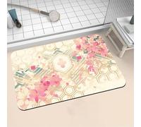 Alfombra de Baño Antideslizante Absorbente Pink 120x170cm Alfombrilla Ducha Suave y Suelo de Secado Rápido, Piedra Diatomita Alfombra Baño, Bath Mat para Puerta Cocina Recibidor y Lavandería 16-436